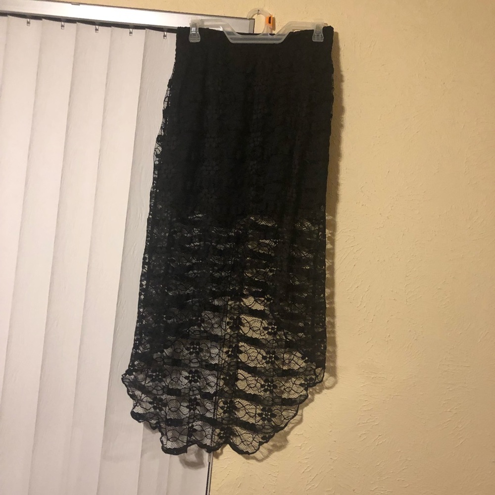 Lace Asymmetrical Skirt